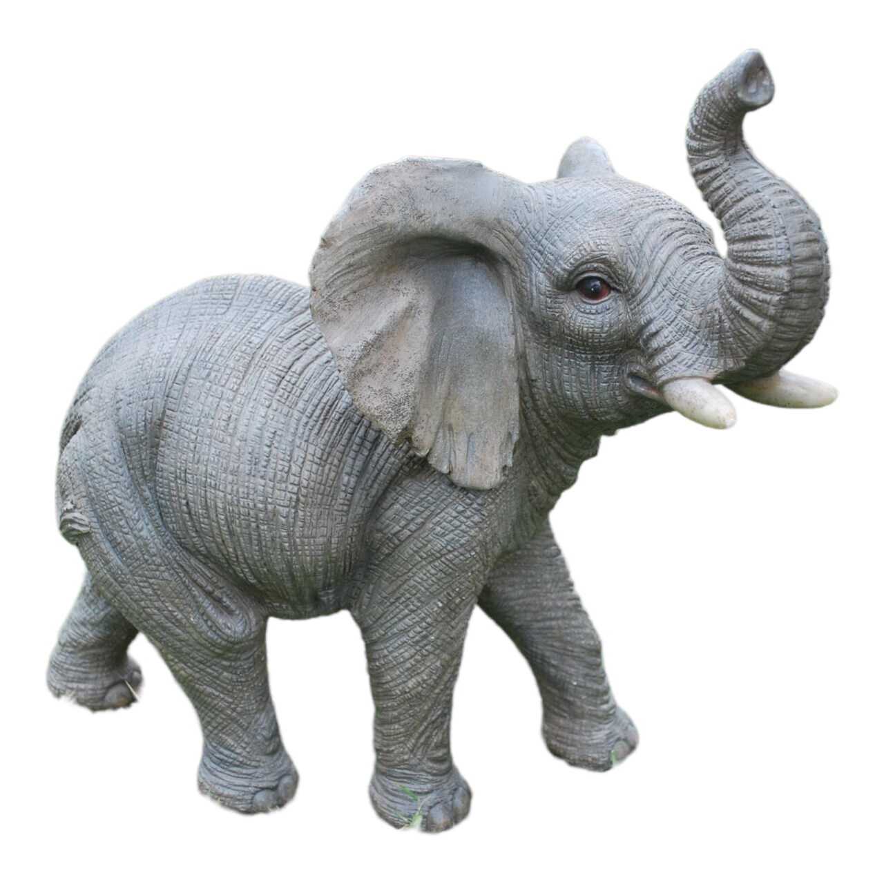 Hi-Line Gifts 12" Elephant with Trunk Up Outdoor Garden Statue